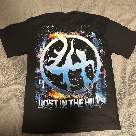 Lost Hills Liberty Black Graphic T-Shirt with Skeleton Design New - Picture 4 of 5
